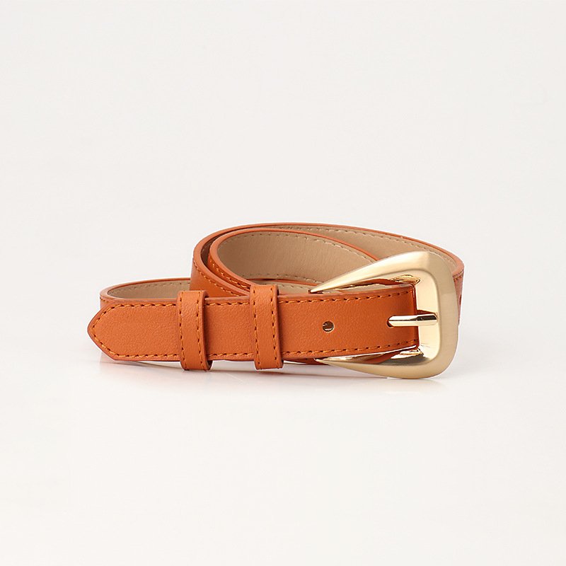 Cross Buckle Leather Belt