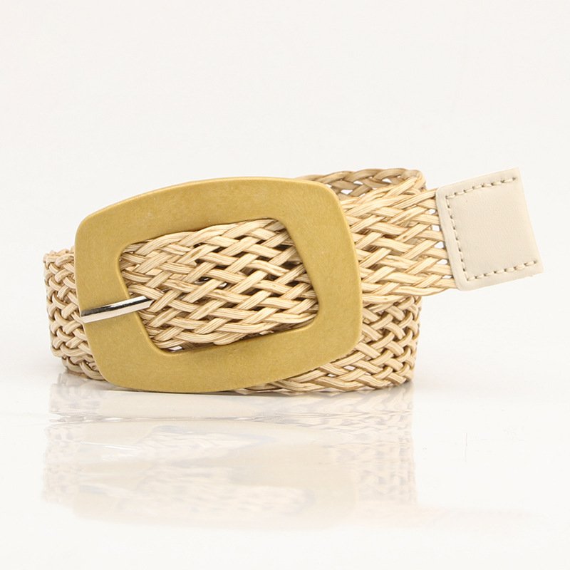 Braided Belt Square Plastic Buckle