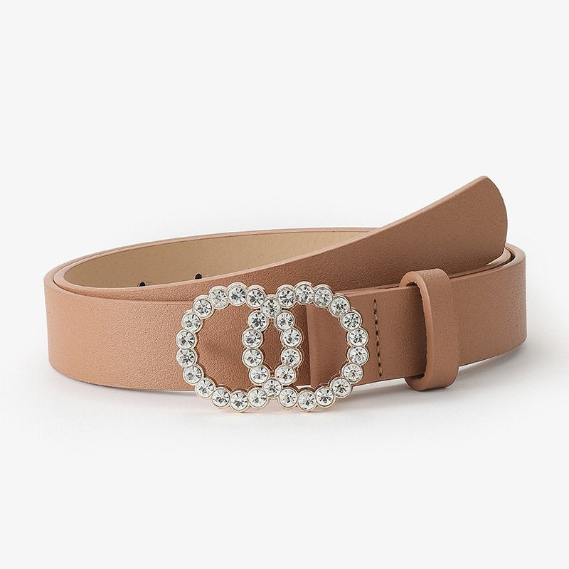 Double Ringed Lady Belt With Sparkly