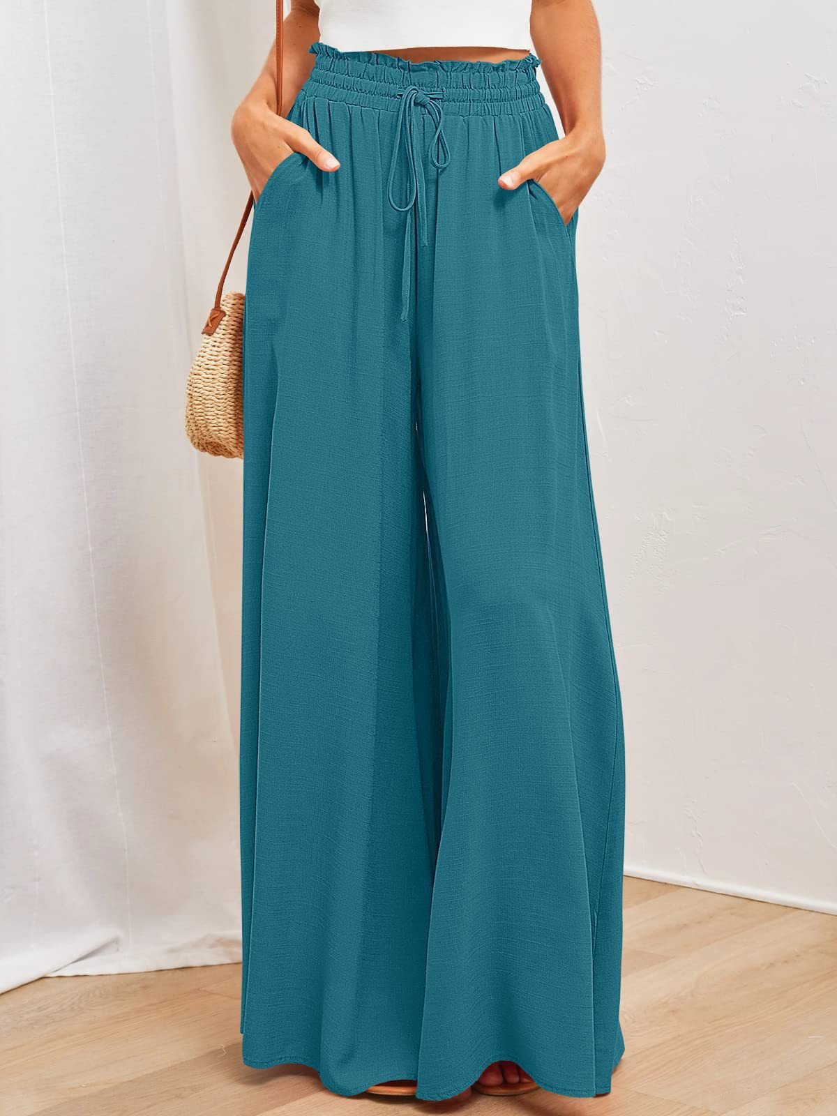 Wide-leg Pants With Pockets