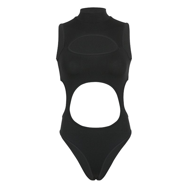 Sleeveless Bodysuit With Openings