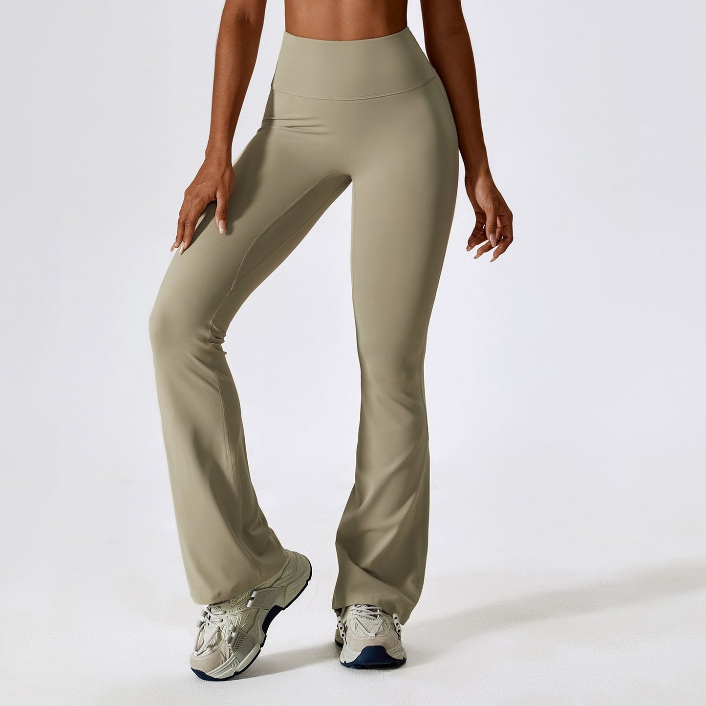 High Waist Slightly Flared Casual Sweatpants