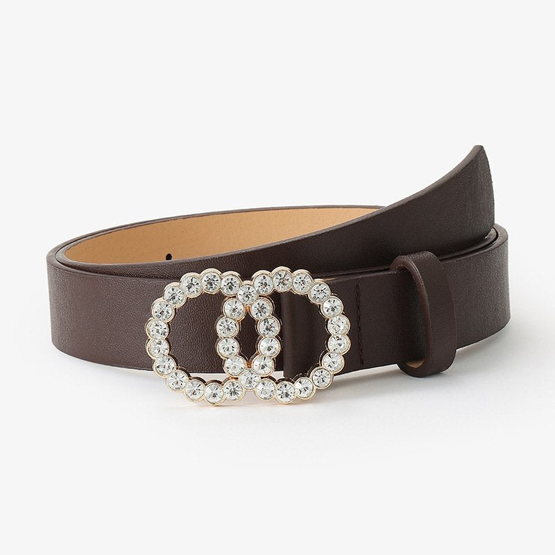 Double Ringed Lady Belt With Sparkly