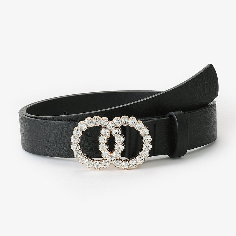 Double Ringed Lady Belt With Sparkly