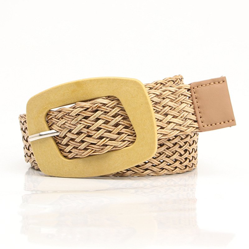 Braided Belt Square Plastic Buckle