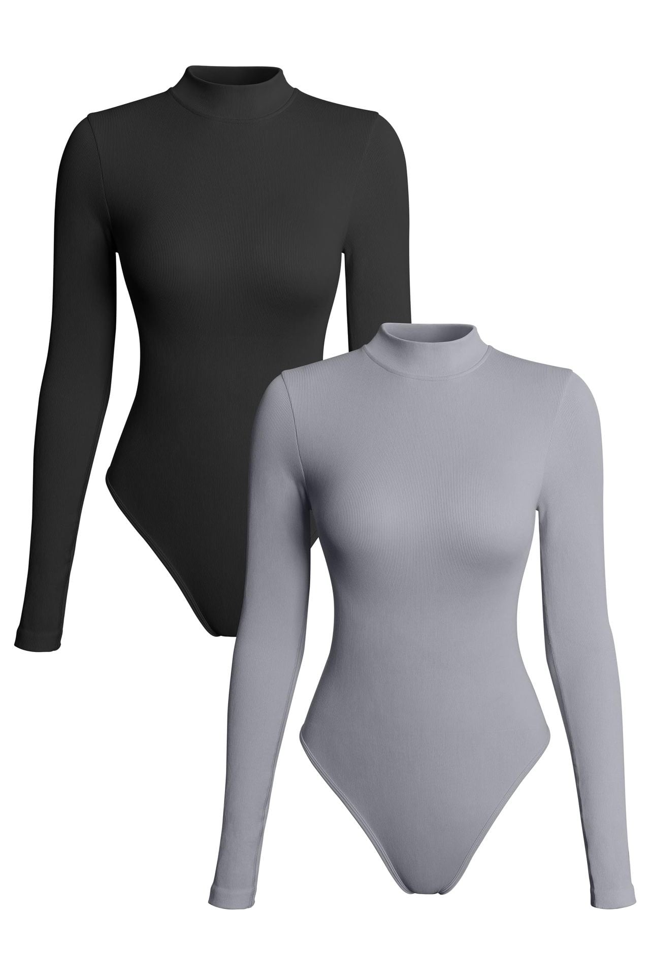 Closed Bodysuit With Long Sleeves And High Neck