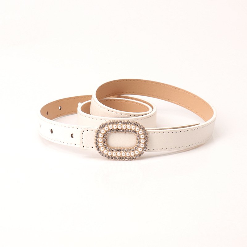 Light Belt Pearl Buckle