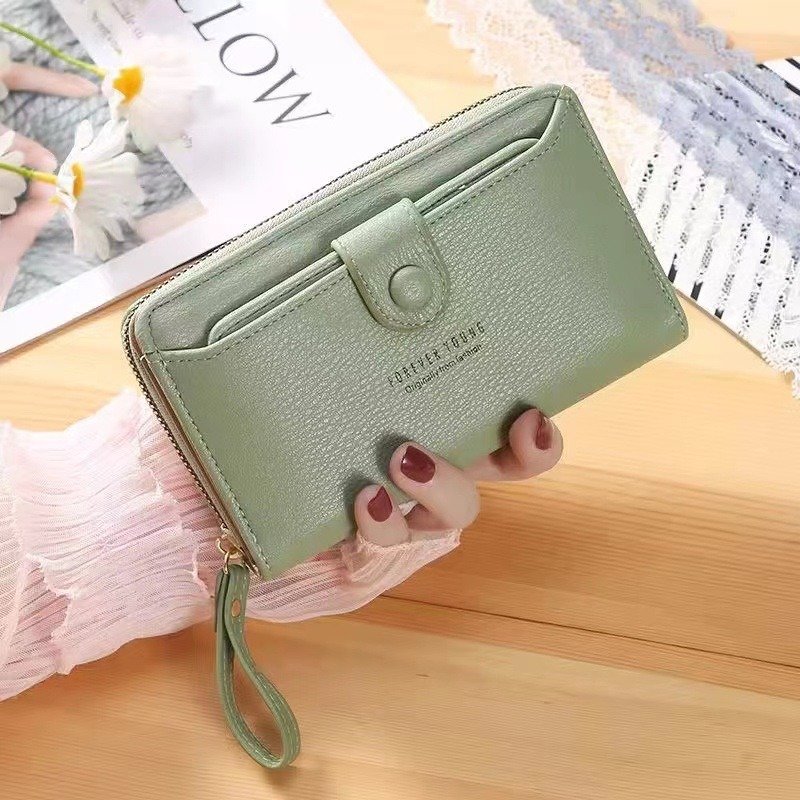 Pure Color Zipper Handbag