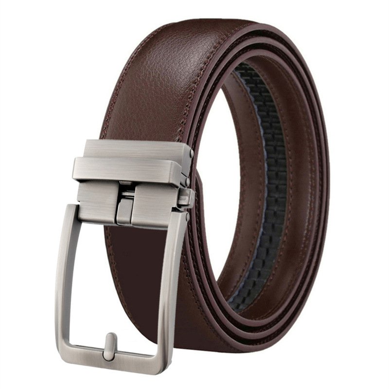 Hollowed Out Leather Belt For Men