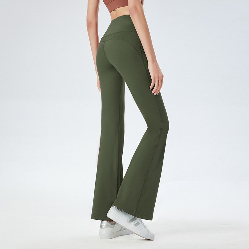 Elastic Flared Wide Leg Sport Pants