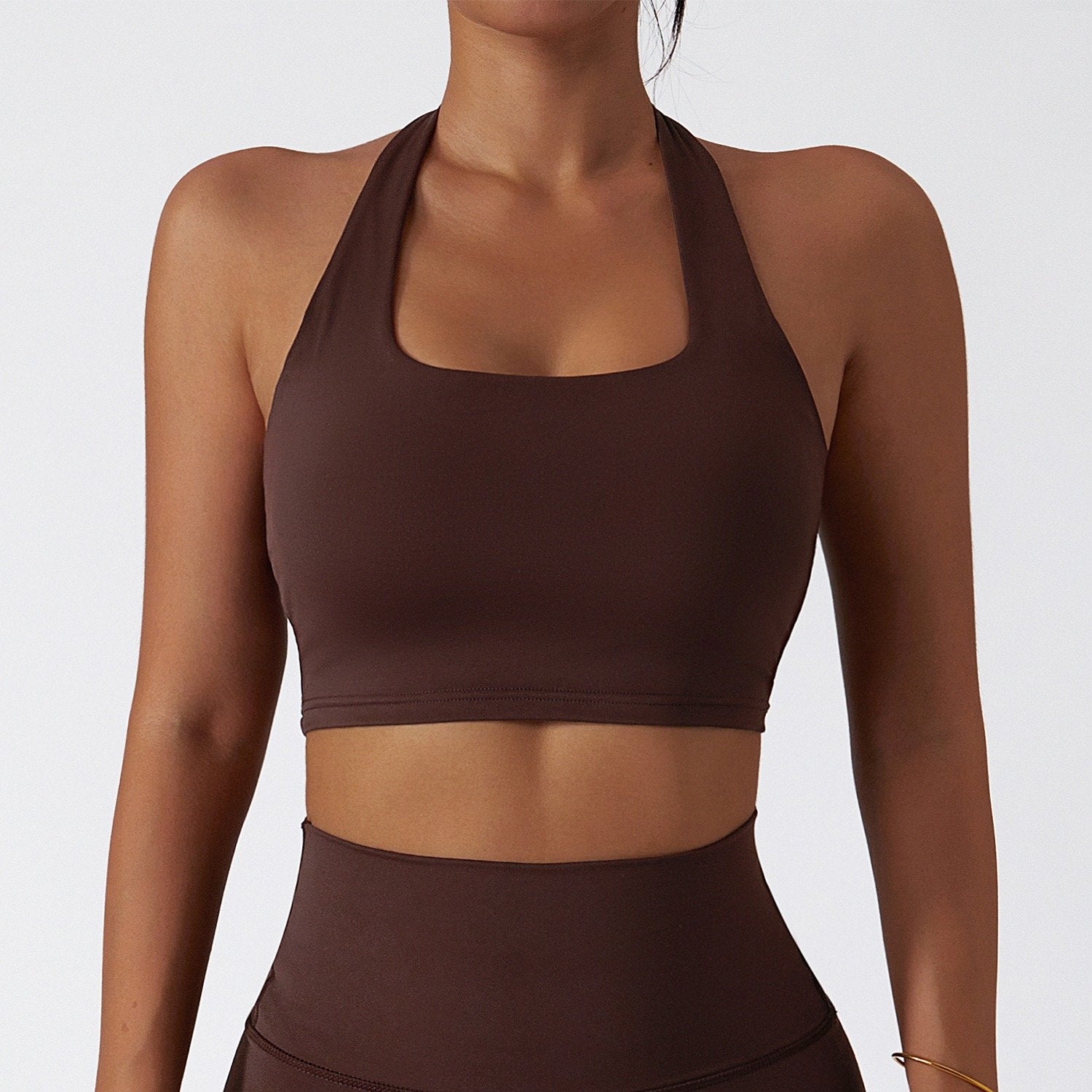 Quick Dry Back Halter Neck Sports Bra