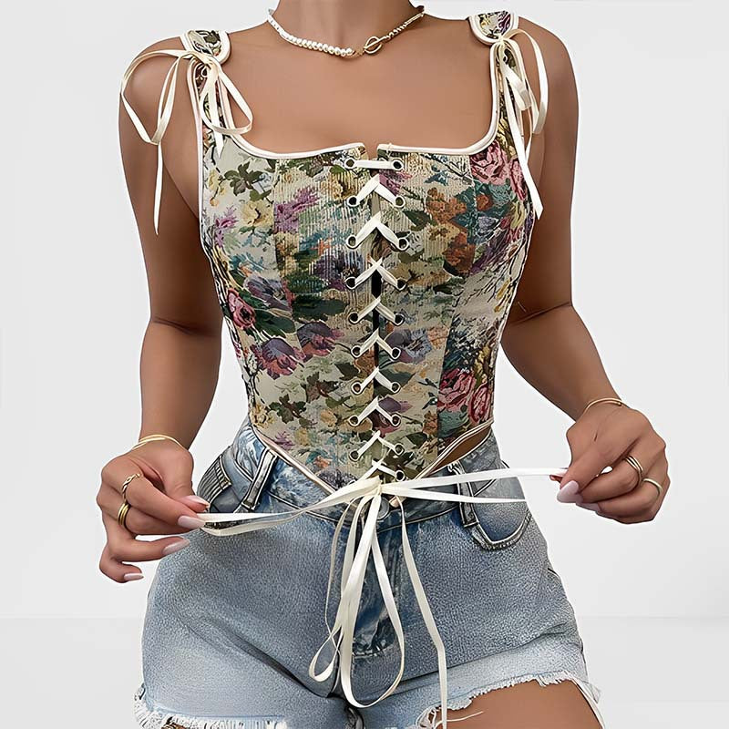 French court style retro waist cinching shapewear