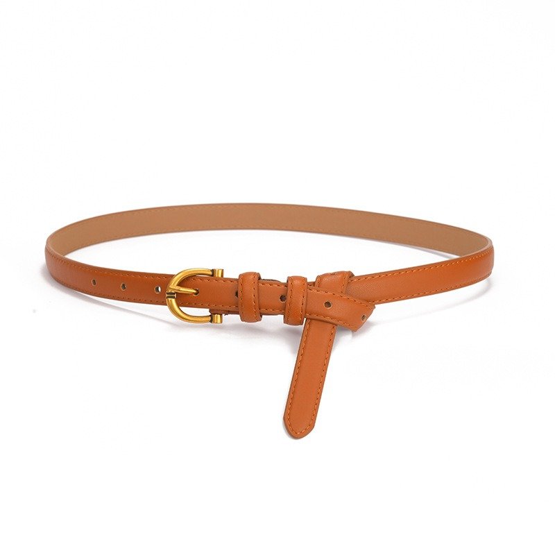 Thin PU Belt with Knot