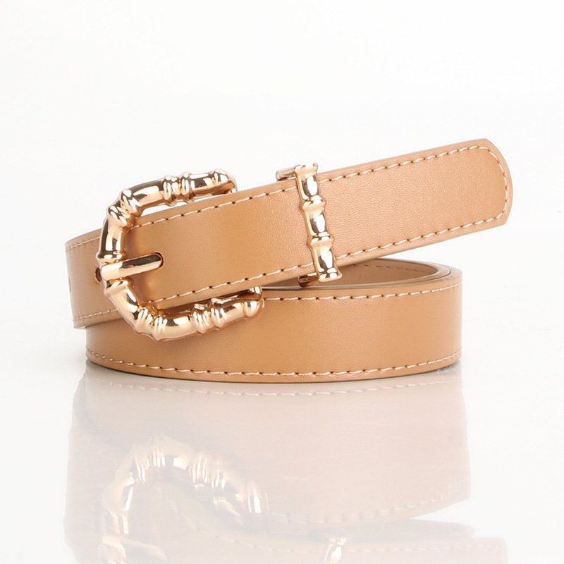 Alloy Pin Buckle Casual PU Thin Belt Clothing With Belt