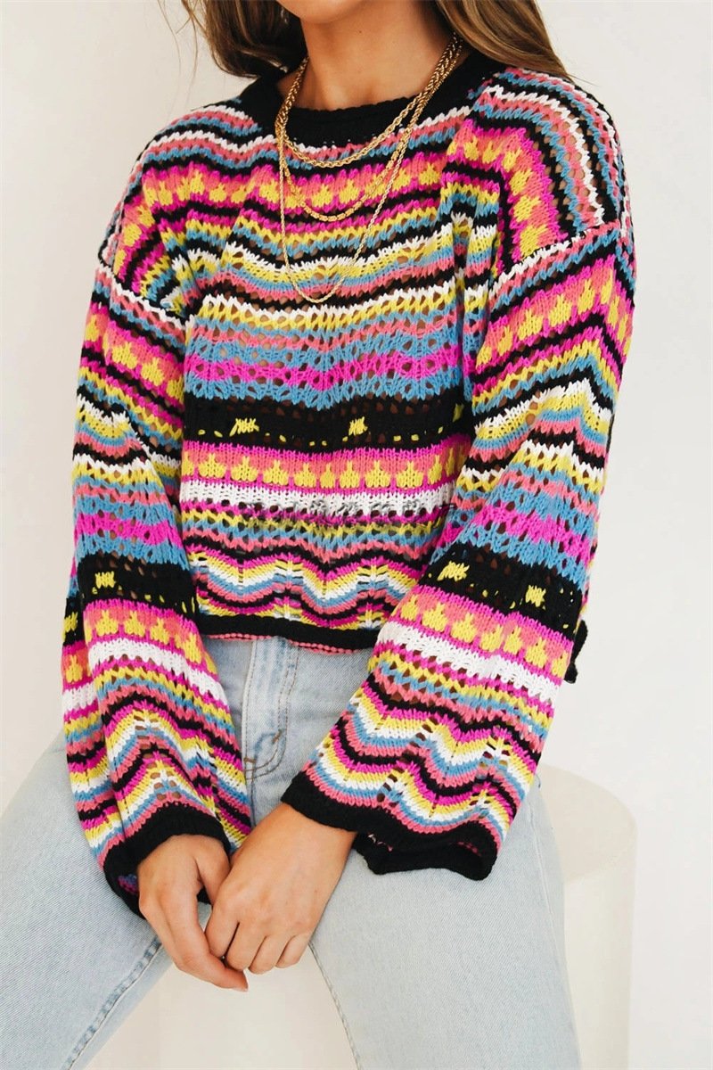 Rainbow Knitted Sweater