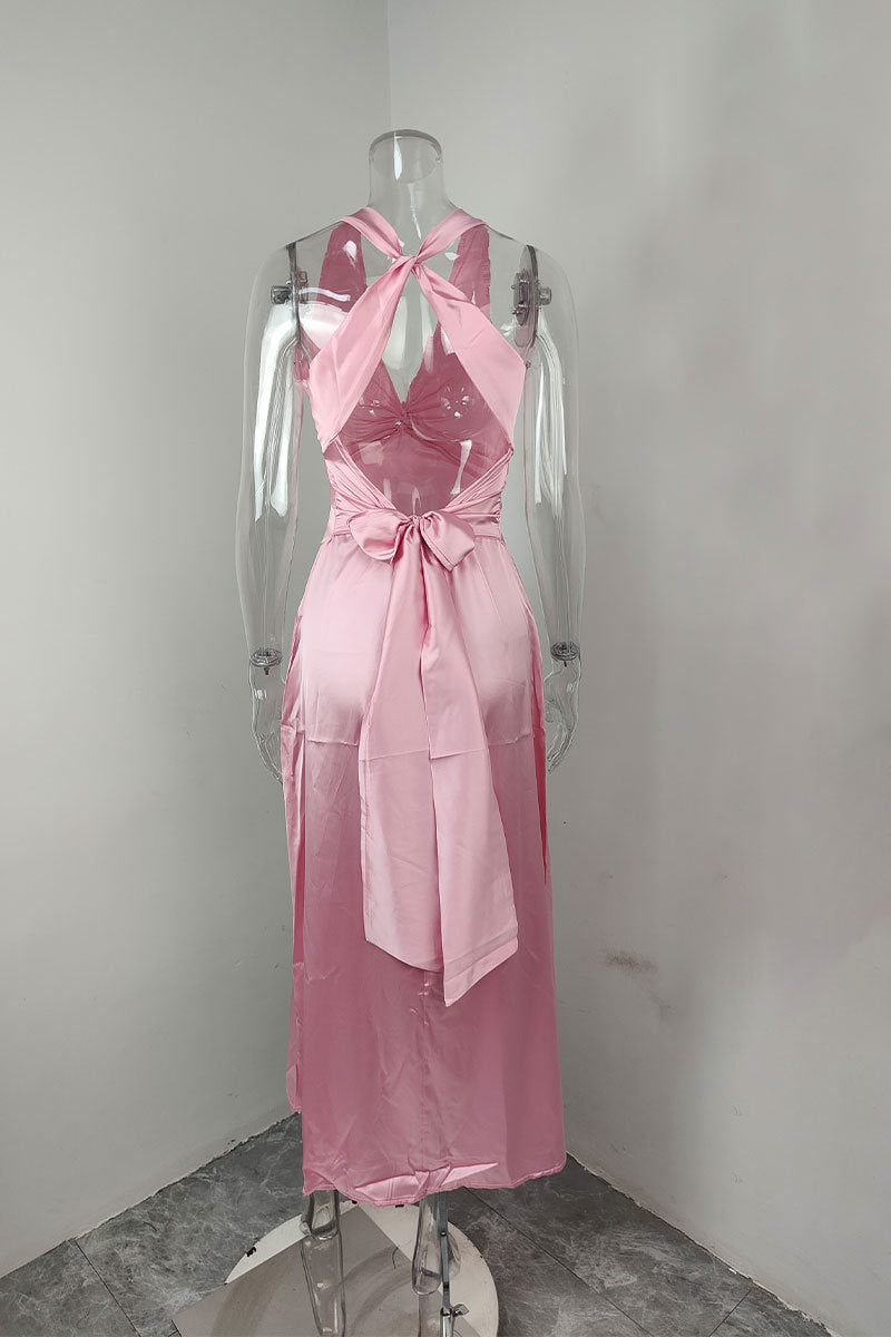 Sexy V-neck slim fit dress