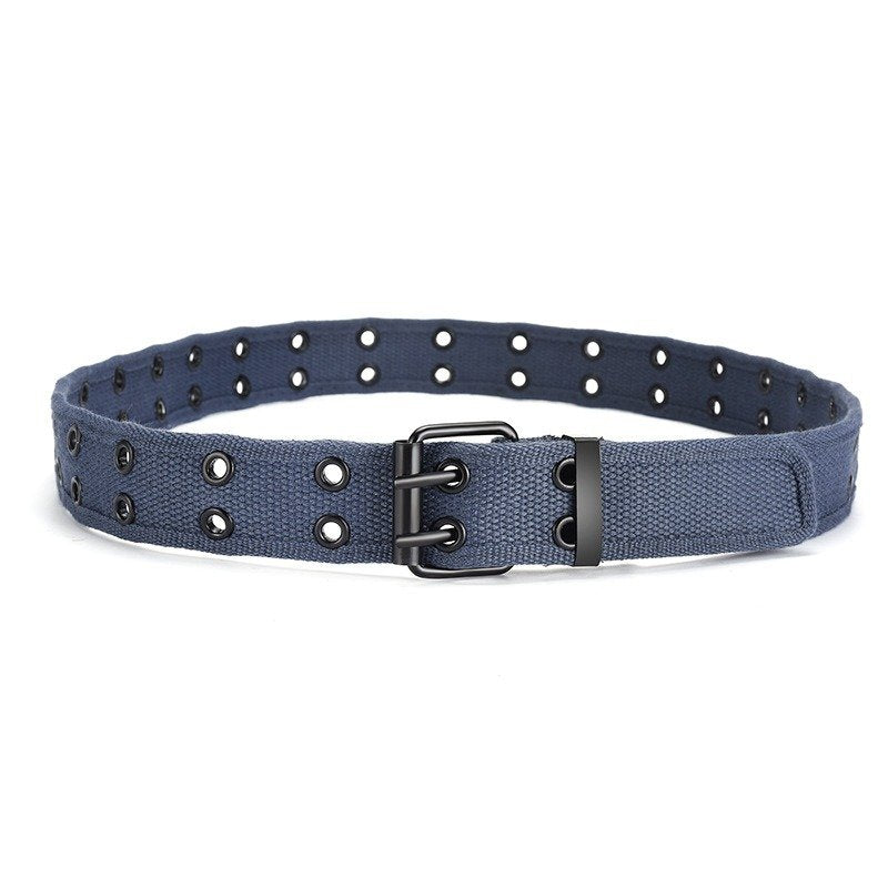 Punk Belt With Double Pin Buckle Cotton