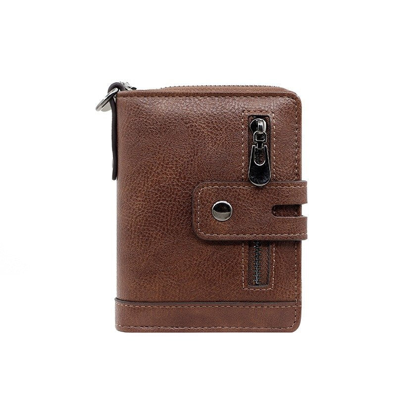 Men's Vertical Wallet Hasp Pocket with Zipper