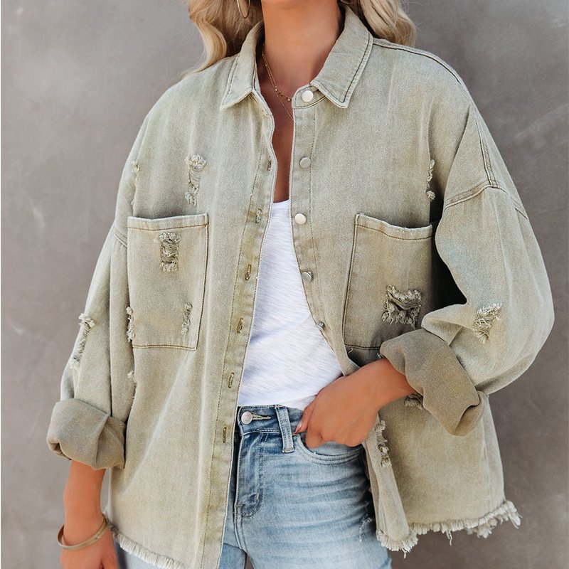 Ripped Denim Jacket