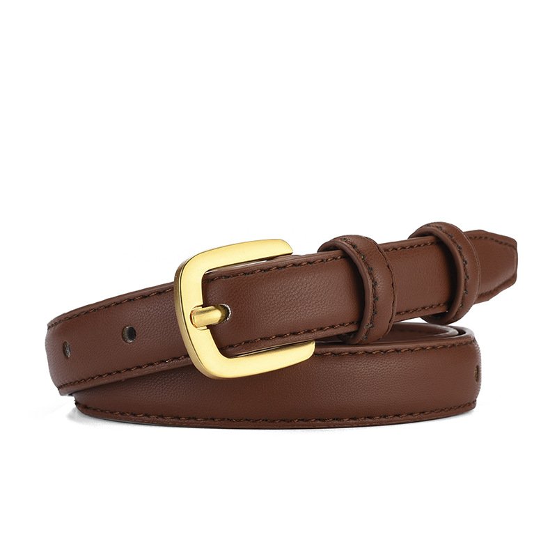 High-End Dark Leather Belt