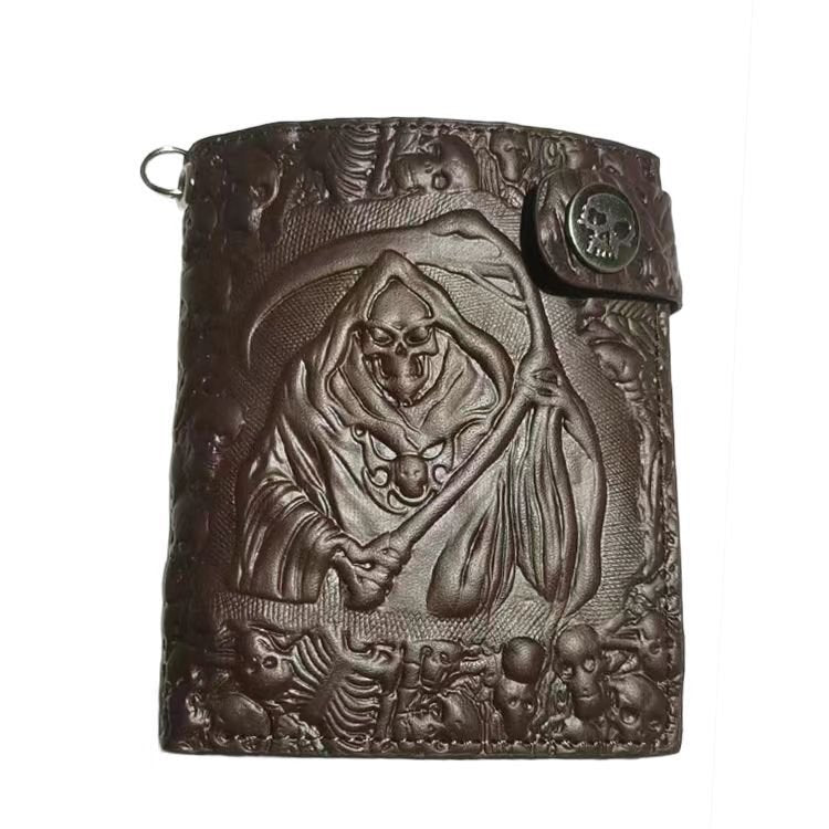 Men's Wallet with Skulls and Demons