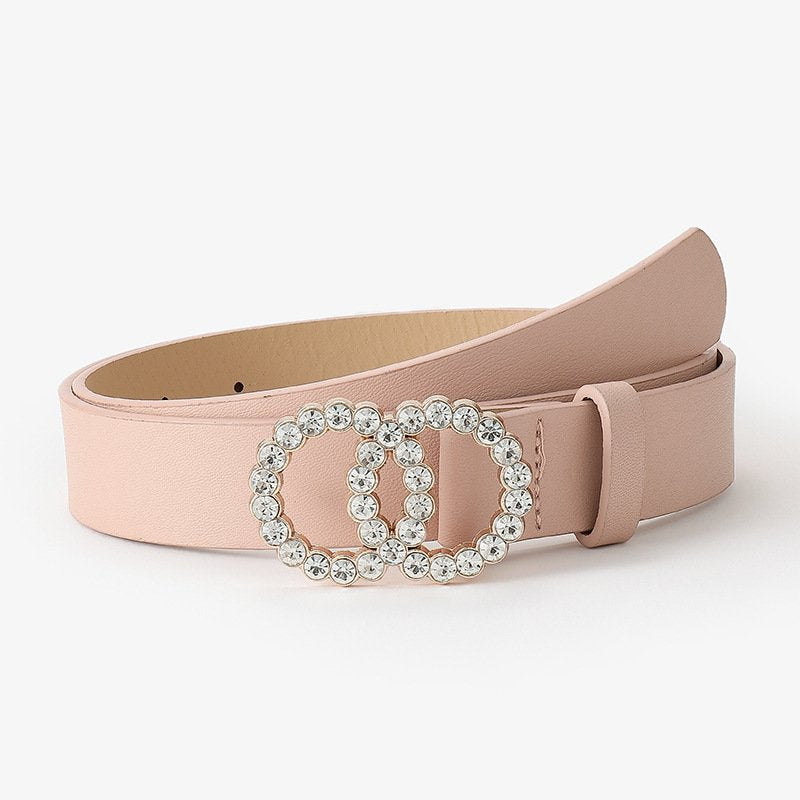 Double Ringed Lady Belt With Sparkly