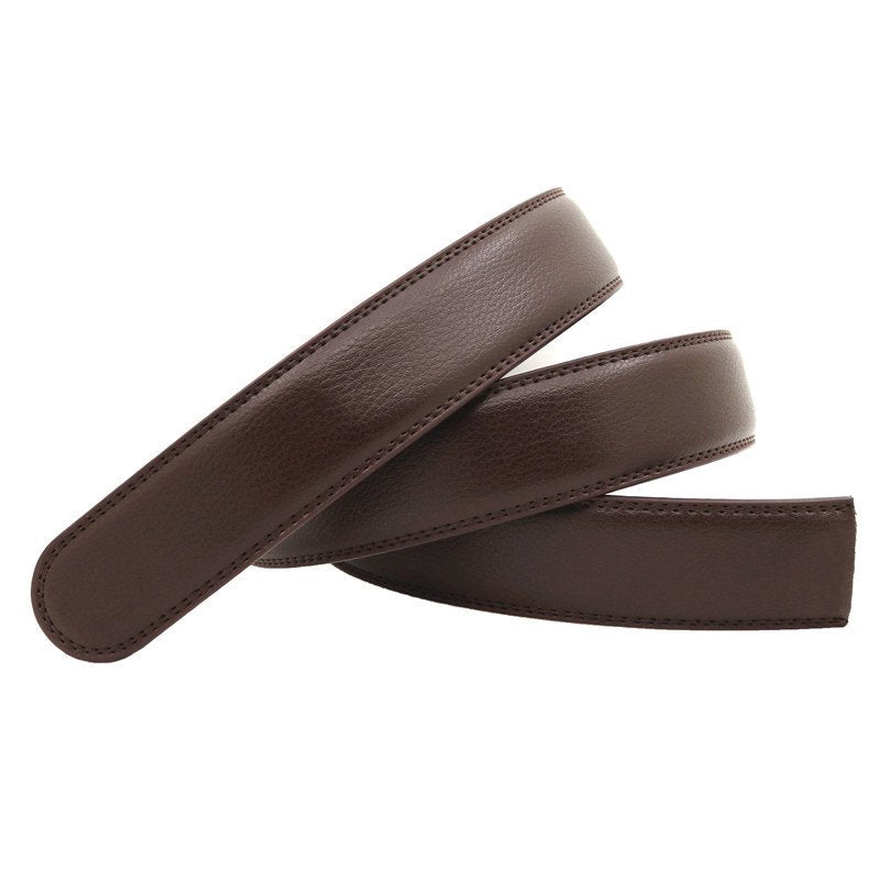 Men Buckle Belt Body Two Layers Of PU Leather Belt 3.1 CM Belt