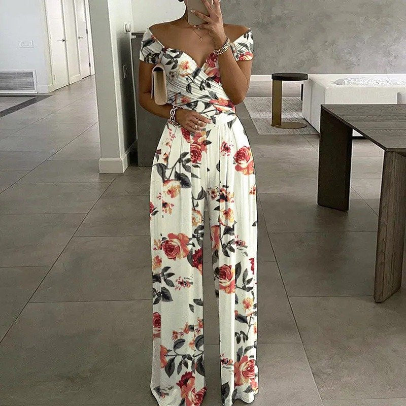 Loose Floral Jumpsuit