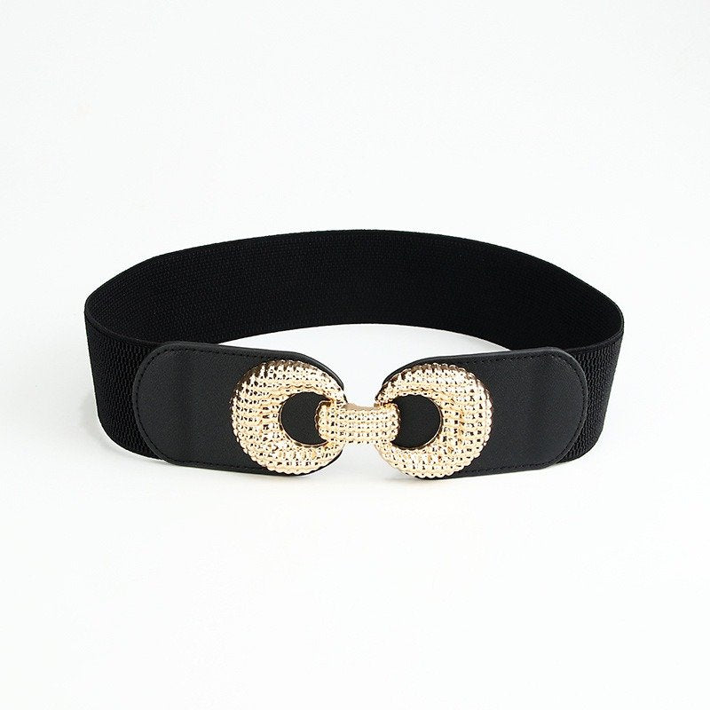 Wide And Elastic Belt With Cute Buckle