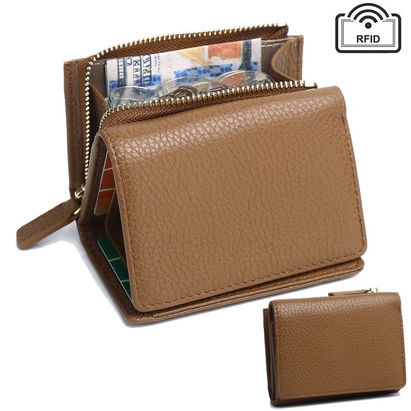 Women's Leather Wallet With Zipper