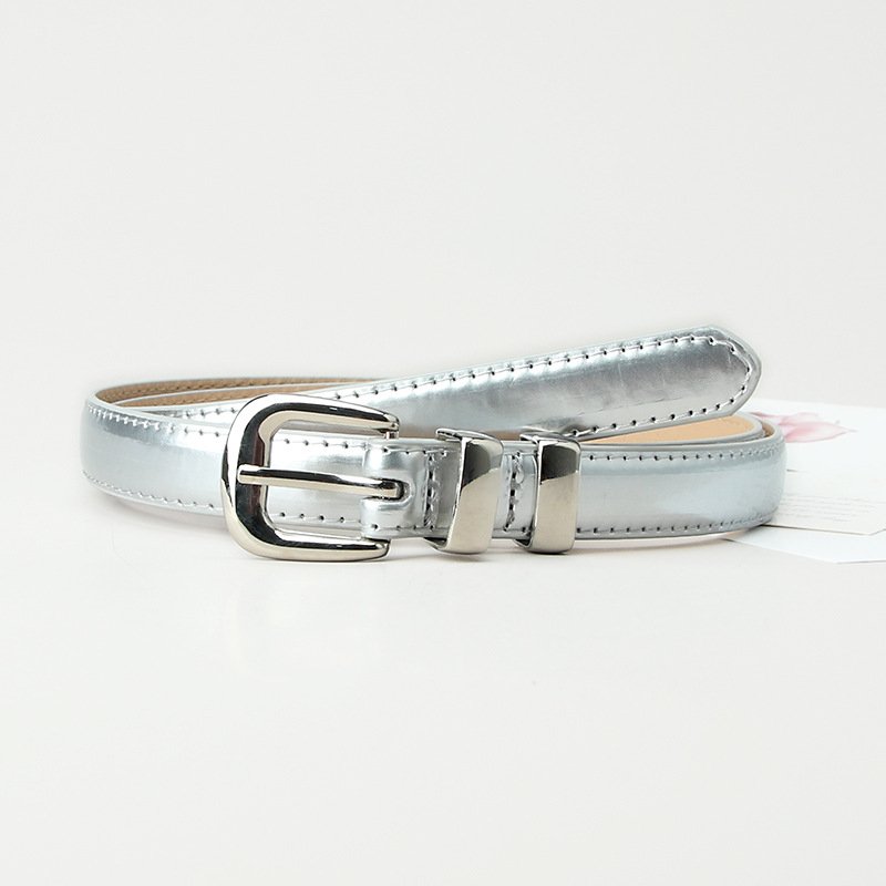 Alloy Thin Belt Candy Colored Ladies