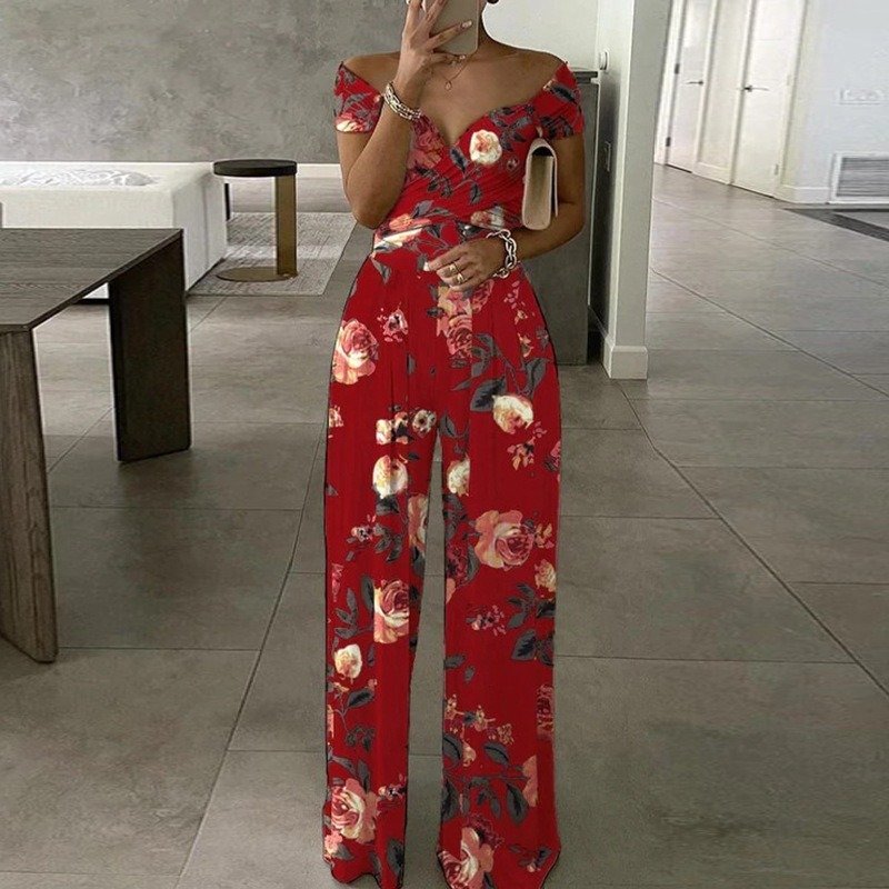 Loose Floral Jumpsuit