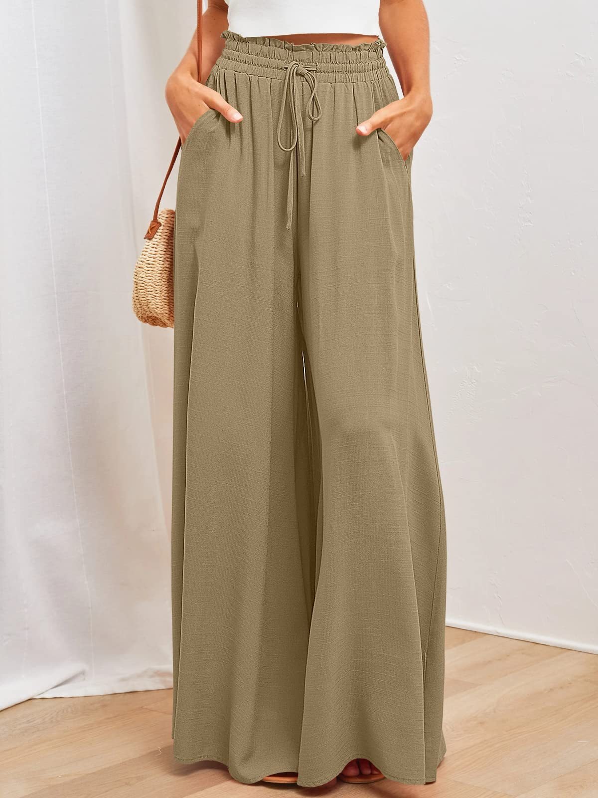 Wide-leg Pants With Pockets