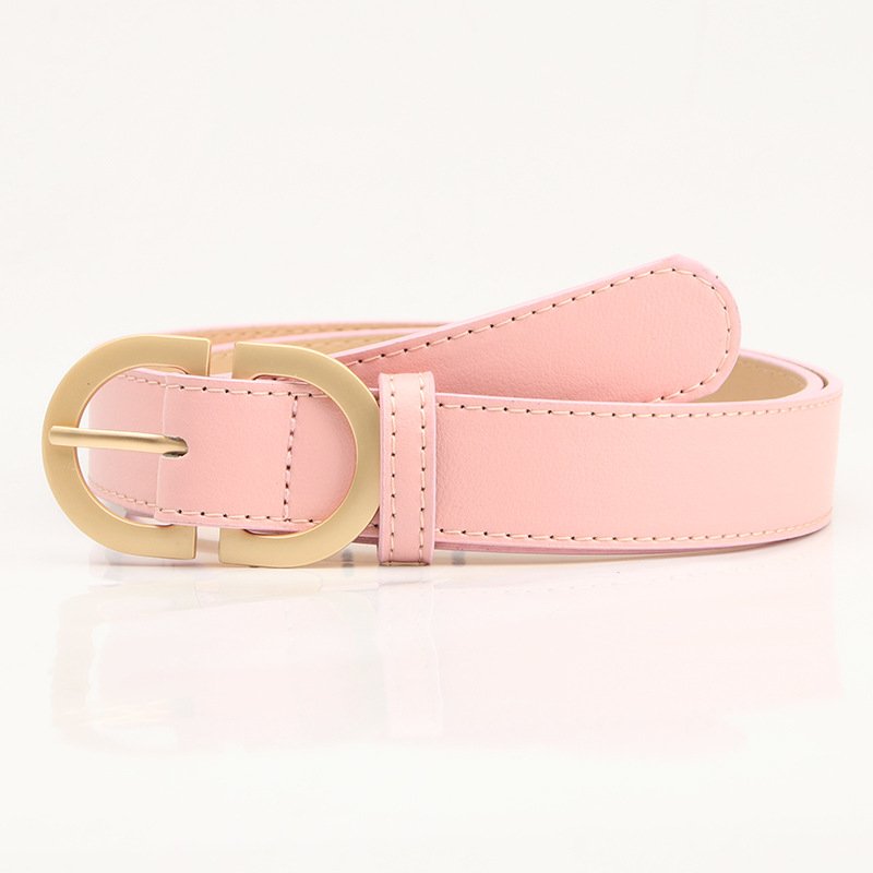 Ladies Belt Simple And Versatile Double-D Alloy Pin