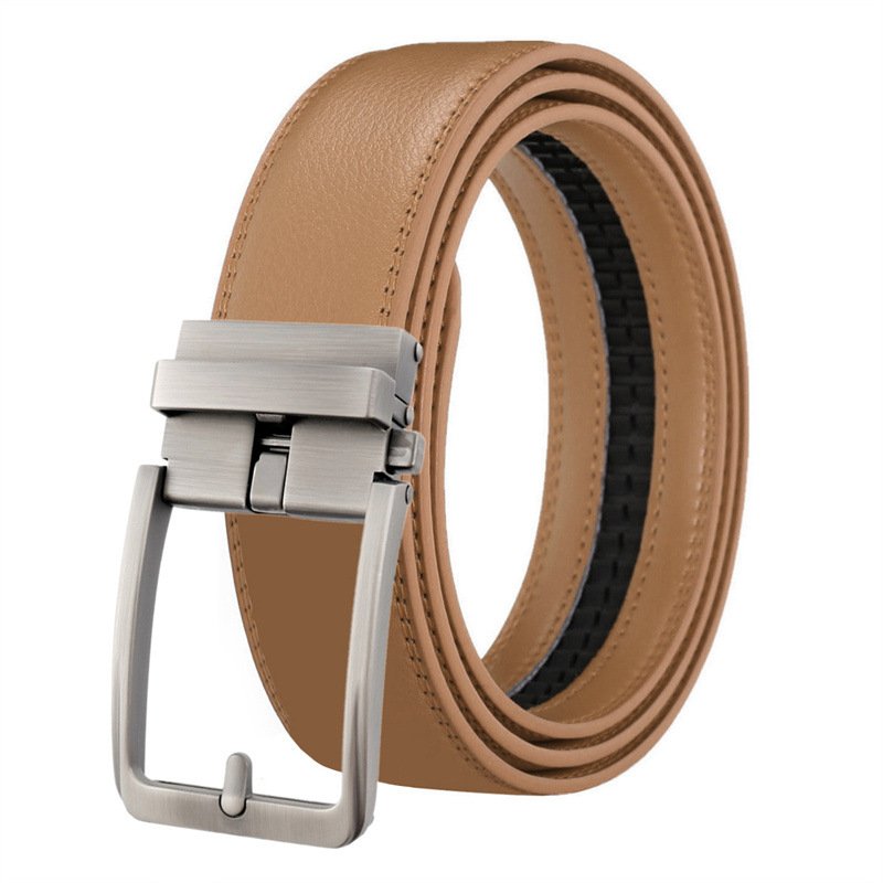 Hollowed Out Leather Belt For Men