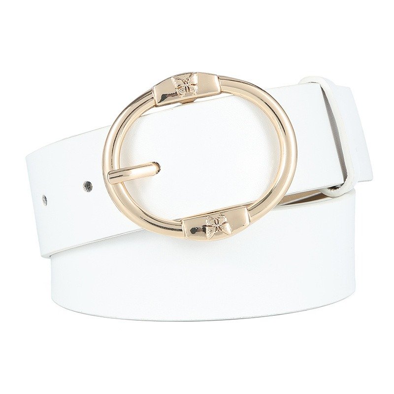 Thin Round Buckle Belt