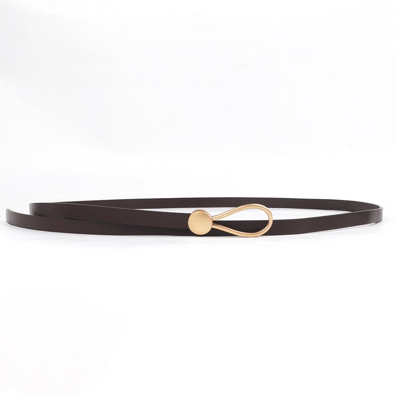 Thin Belt with Golden Bow Tip