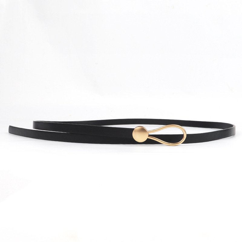 Thin Belt with Golden Bow Tip