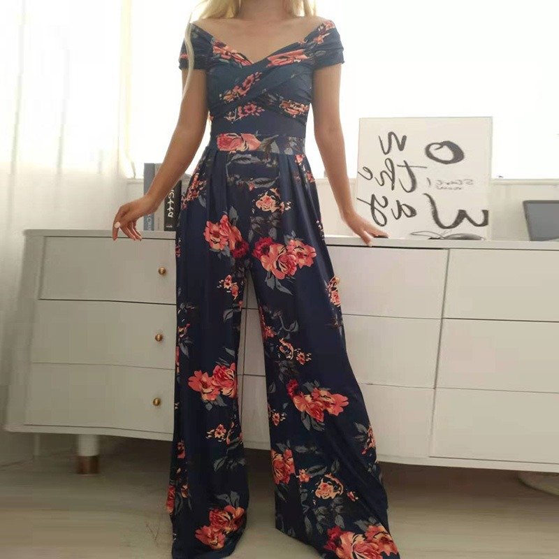 Loose Floral Jumpsuit