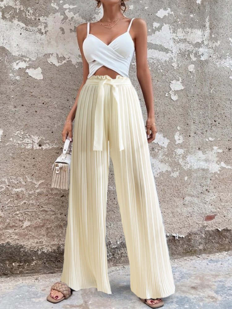 Wide Pleated Pants