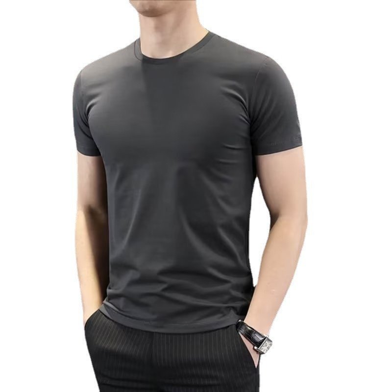 Slim undershirt large size with pure white t-shirt