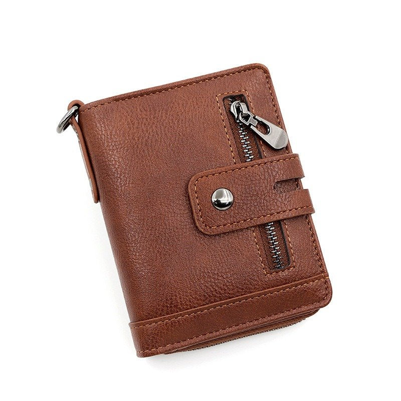 Men's Vertical Wallet Hasp Pocket with Zipper