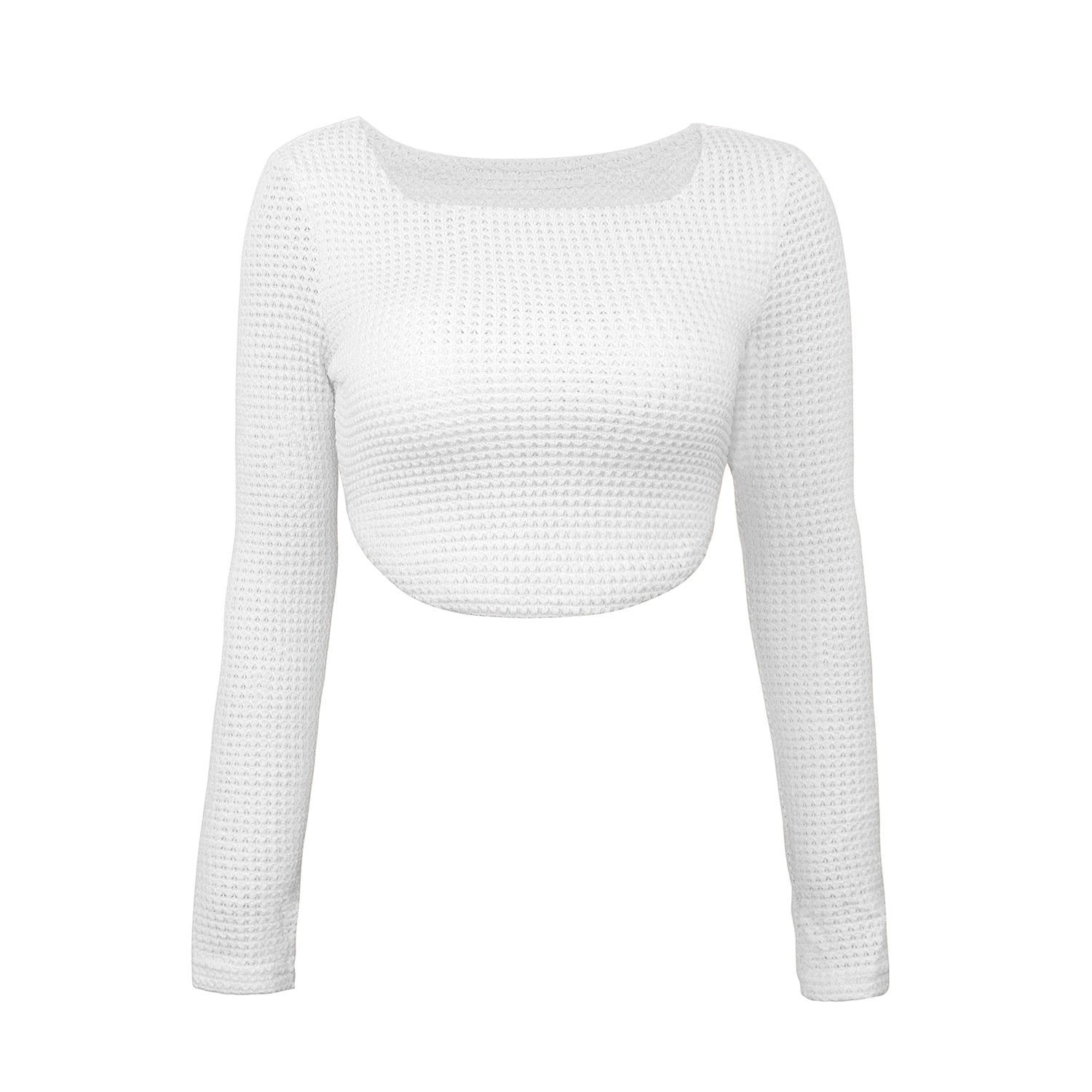 Square Neck Top With Long Sleeves