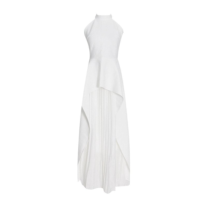 Two-piece Sleeveless High-neck Dress
