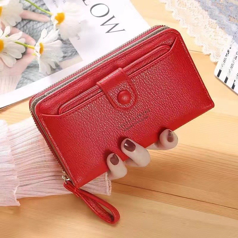 Pure Color Zipper Handbag