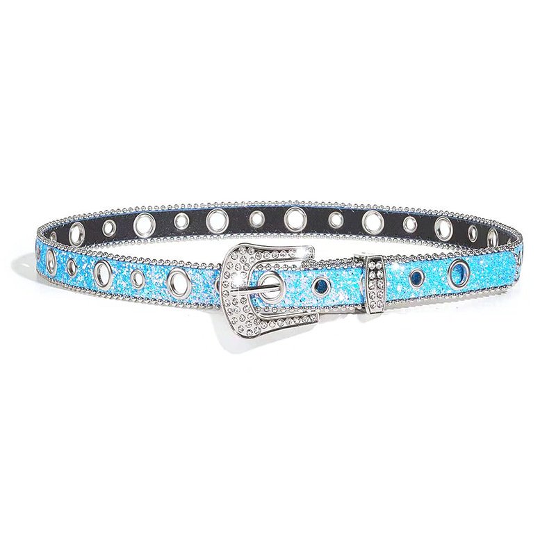 Belt With Rhinestone Trim