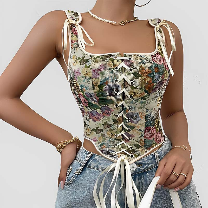 French court style retro waist cinching shapewear