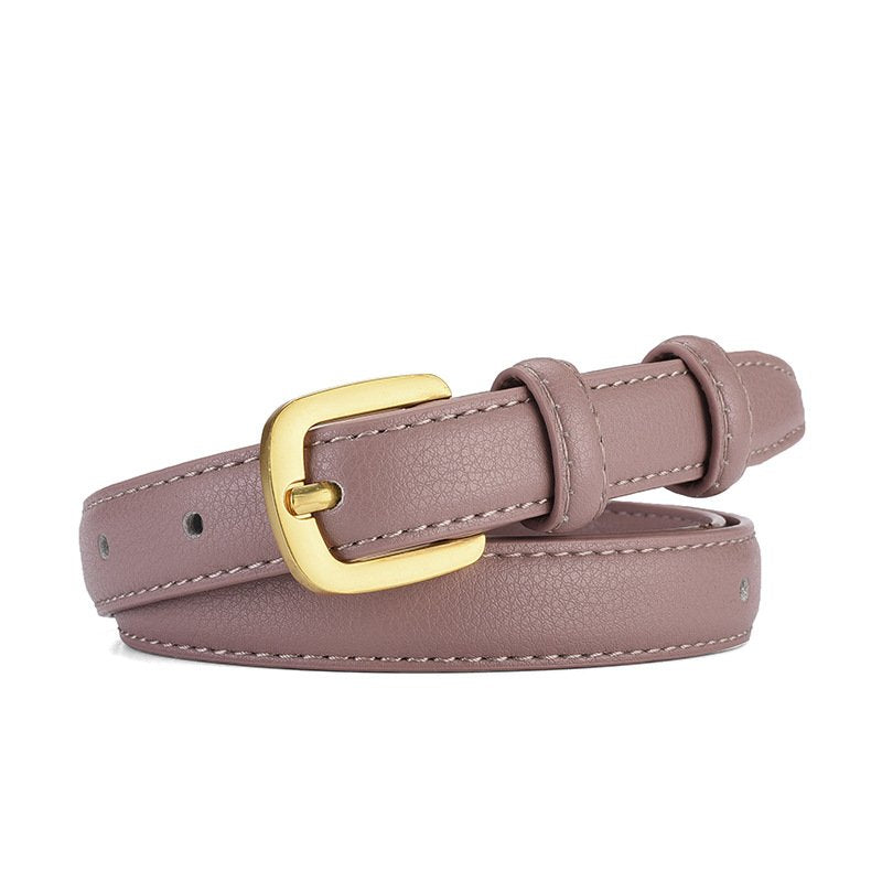 High-End Dark Leather Belt