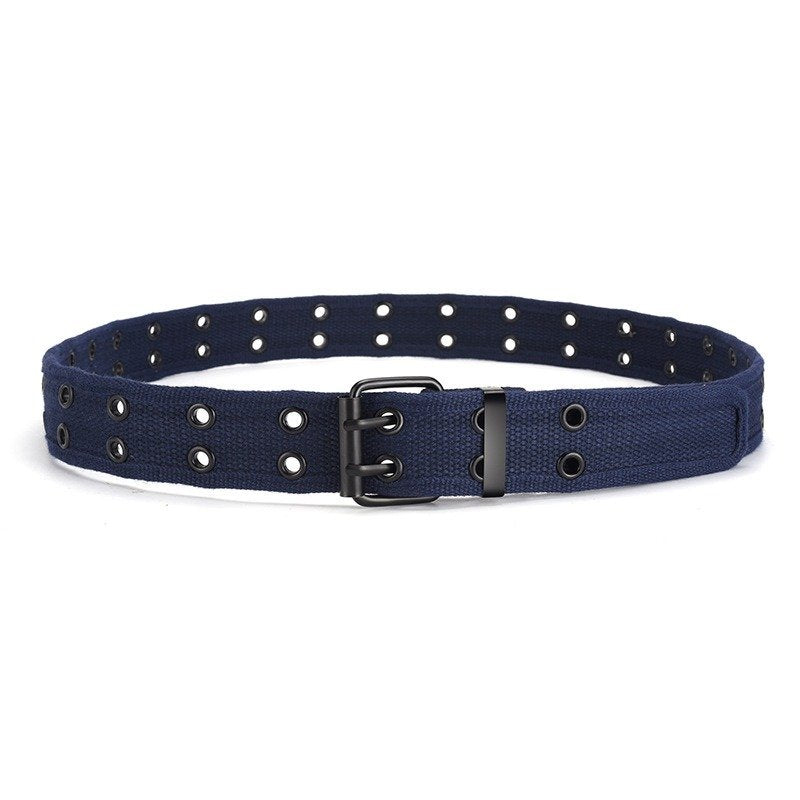 Punk Belt With Double Pin Buckle Cotton