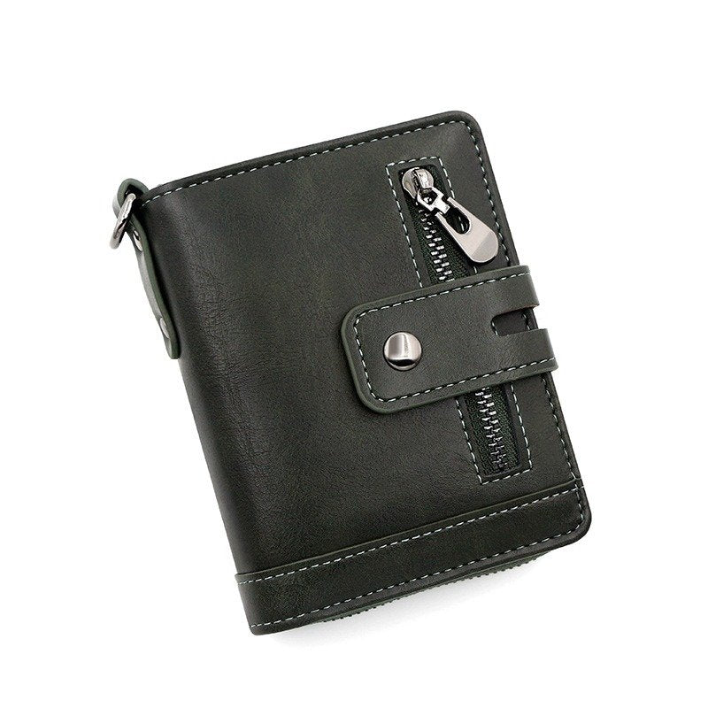 Men's Vertical Wallet Hasp Pocket with Zipper